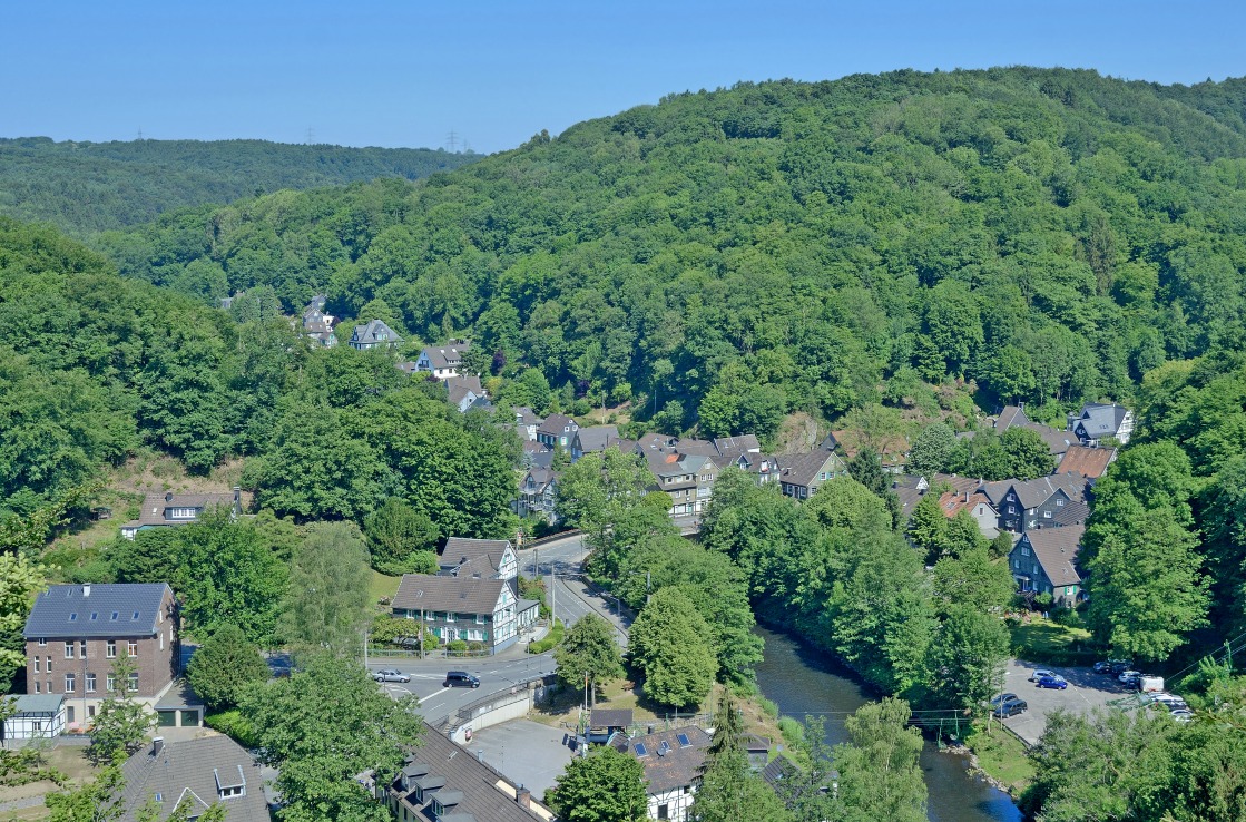 Blick auf Wälder nahe Wuppertal